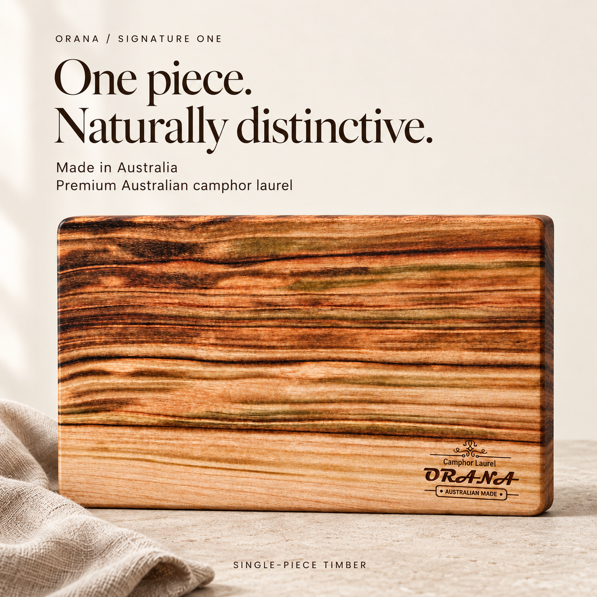 ORANA Signature One Australian Premium Camphor Laurel Cutting & Serving Board Made in Australia
