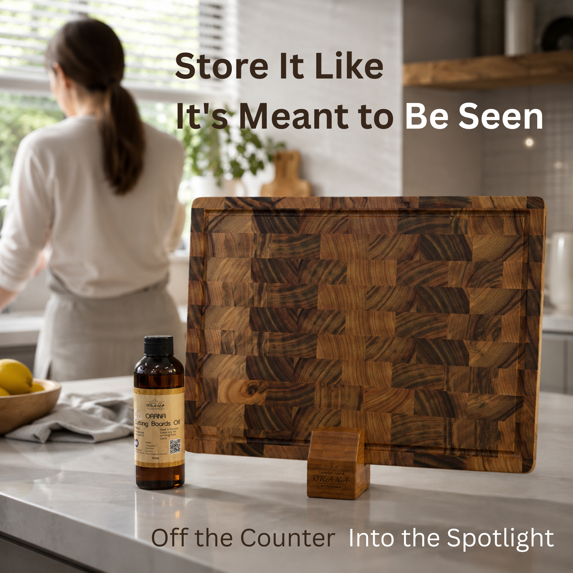 Orana End Grain L Set – 44 × 30 cm | Launch Edition