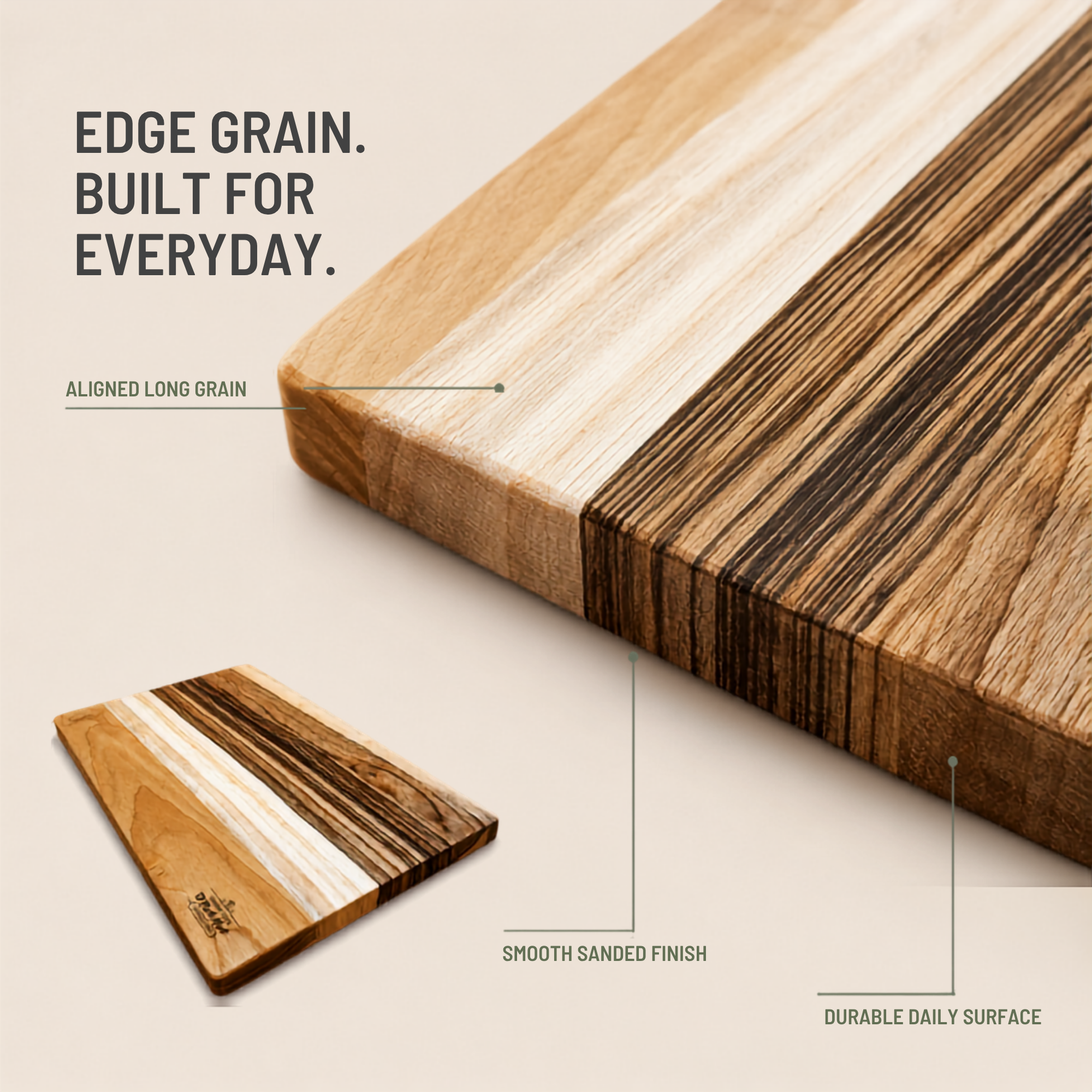 Orana Everyday Edge 50 – Camphor Laurel Cutting Board 50 × 30cm