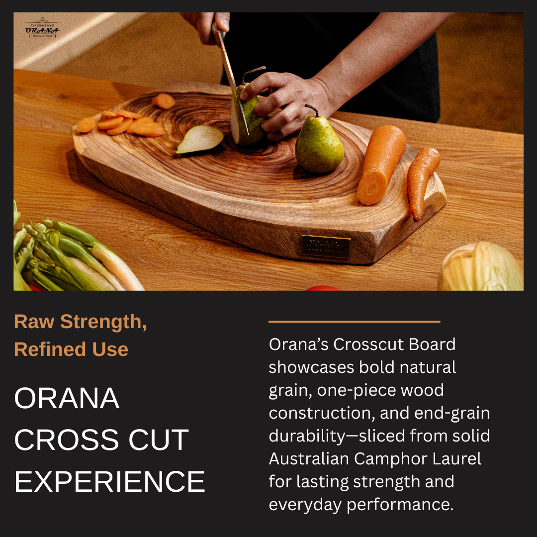 Orana Cross-Cut Large 55x31cm 3-Directional Cut Design Single-Piece + 200ml oil