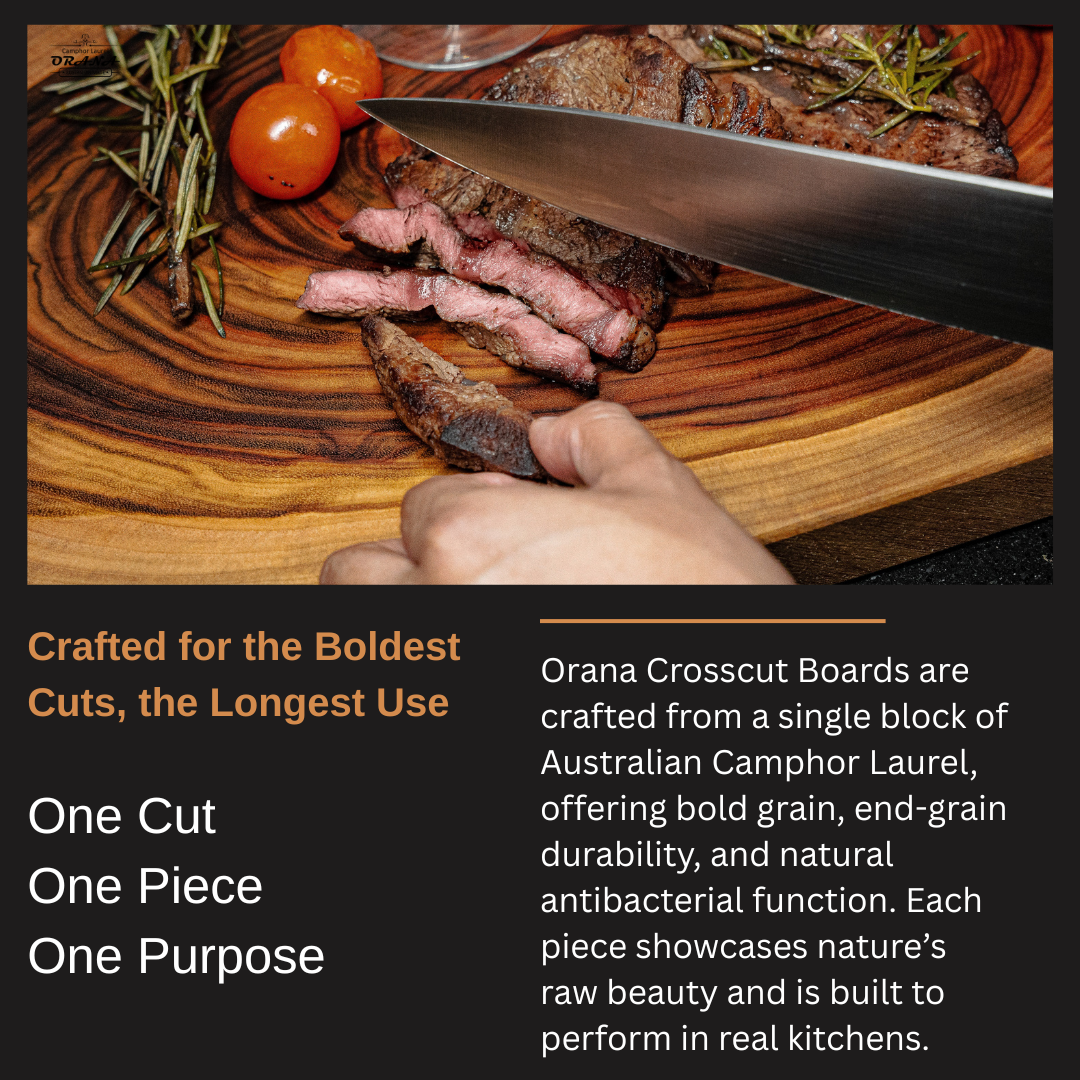 Orana Cross-Cut Large 55x31cm 3-Directional Cut Design Single-Piece + 200ml oil