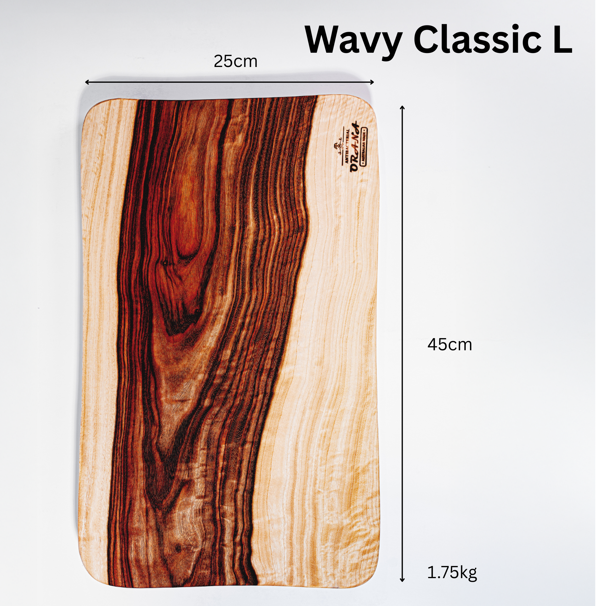 [Limited Edition] Orana Wavy Classic L Single Piece Cutting Board 45 x 25cm