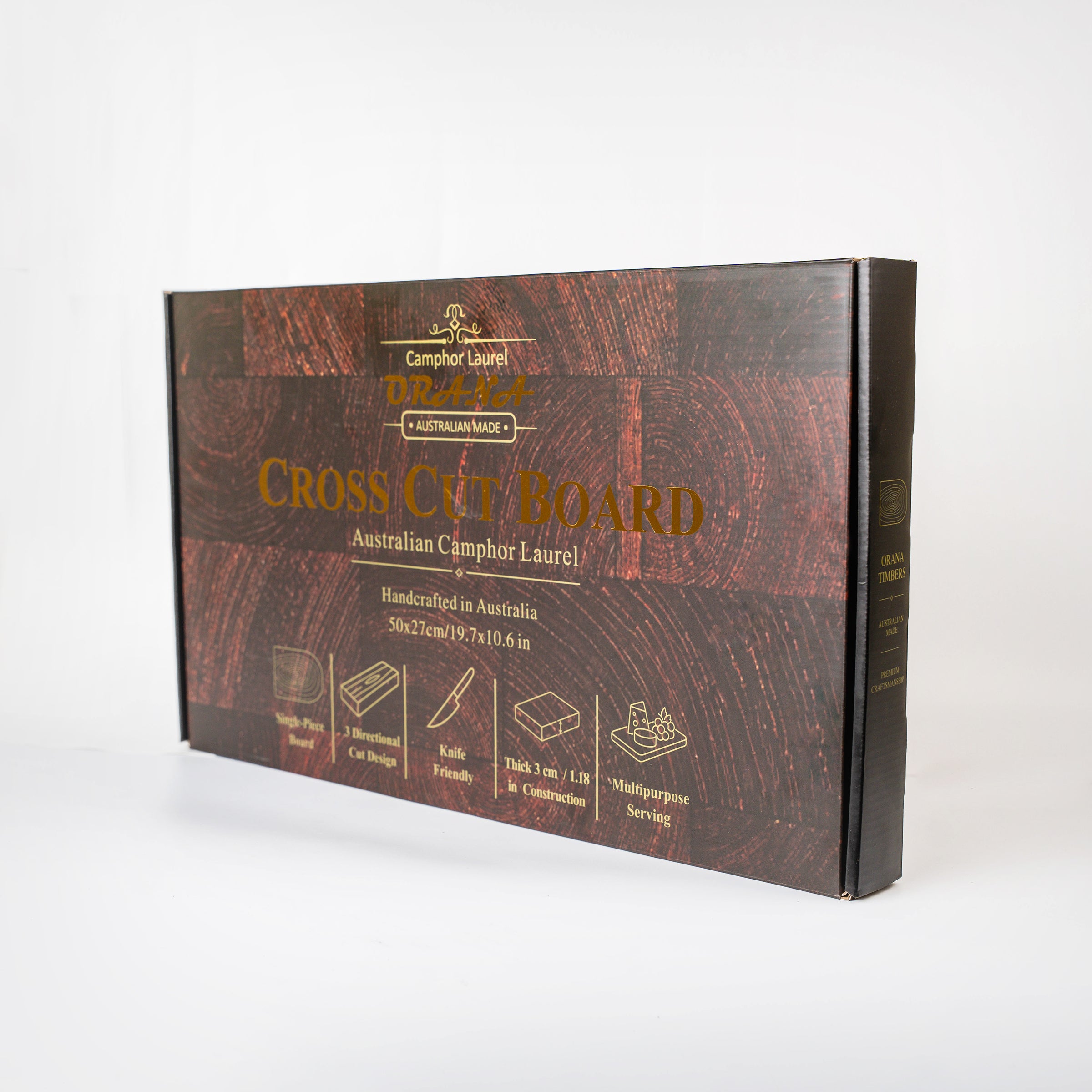 [Father's Day] Orana Signature Cross-Cut Medium 50x27cm 3-Directional Cut Design Single-Piece + Stand + 100ml oil