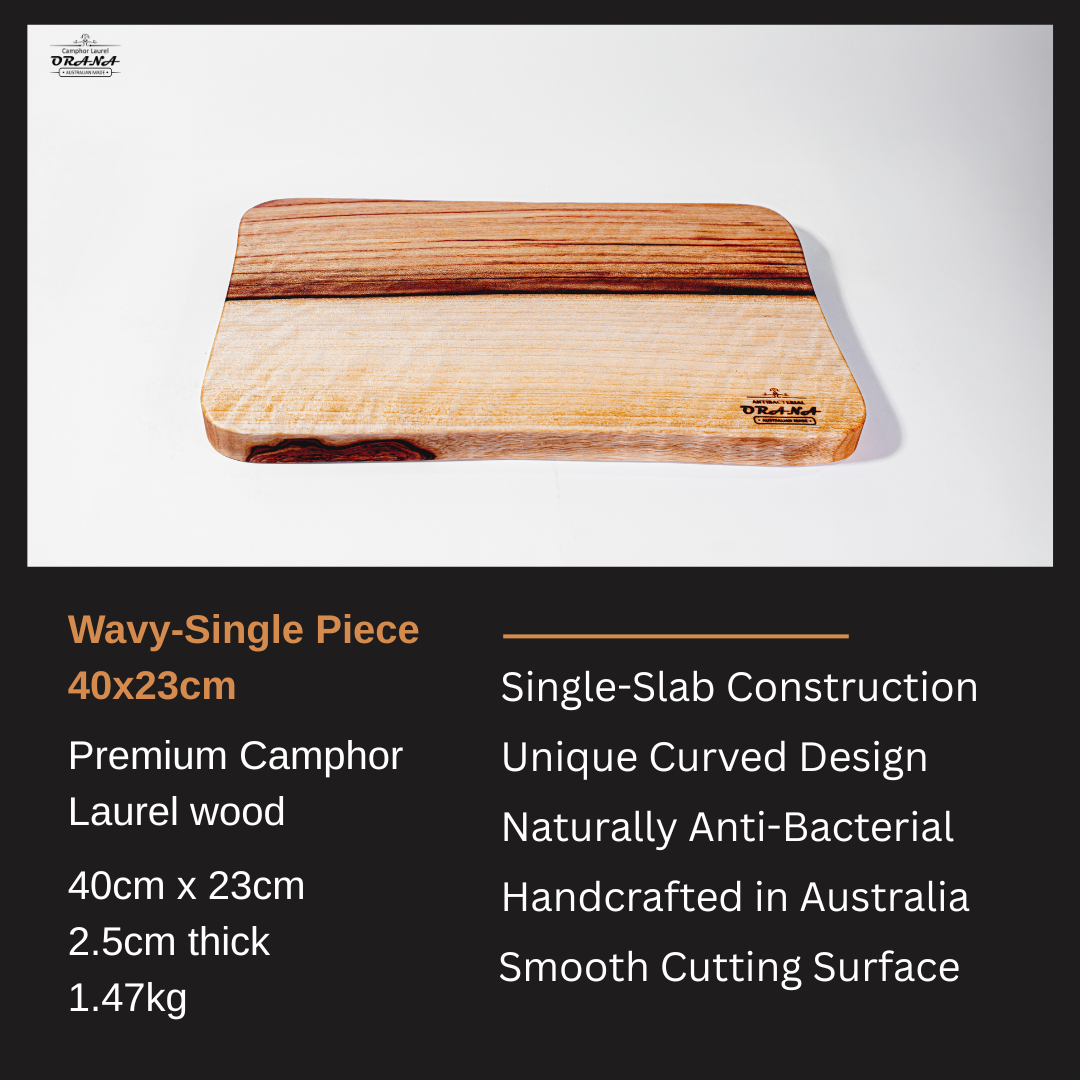 Orana Waveform Single Piece Cutting Board 40 x 23cm