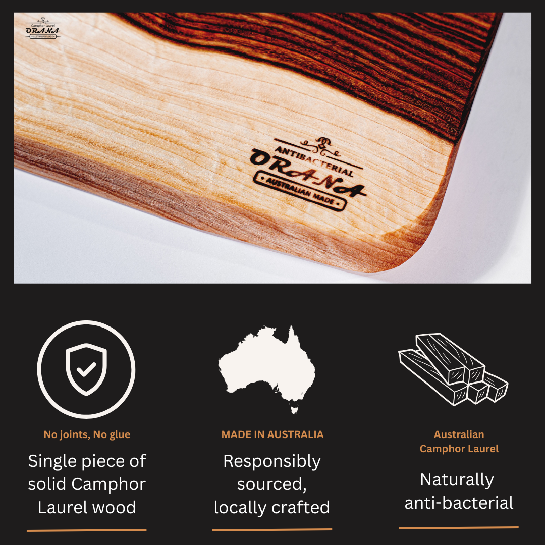 Orana Waveform Single Piece Cutting Board 46cm x 28cm