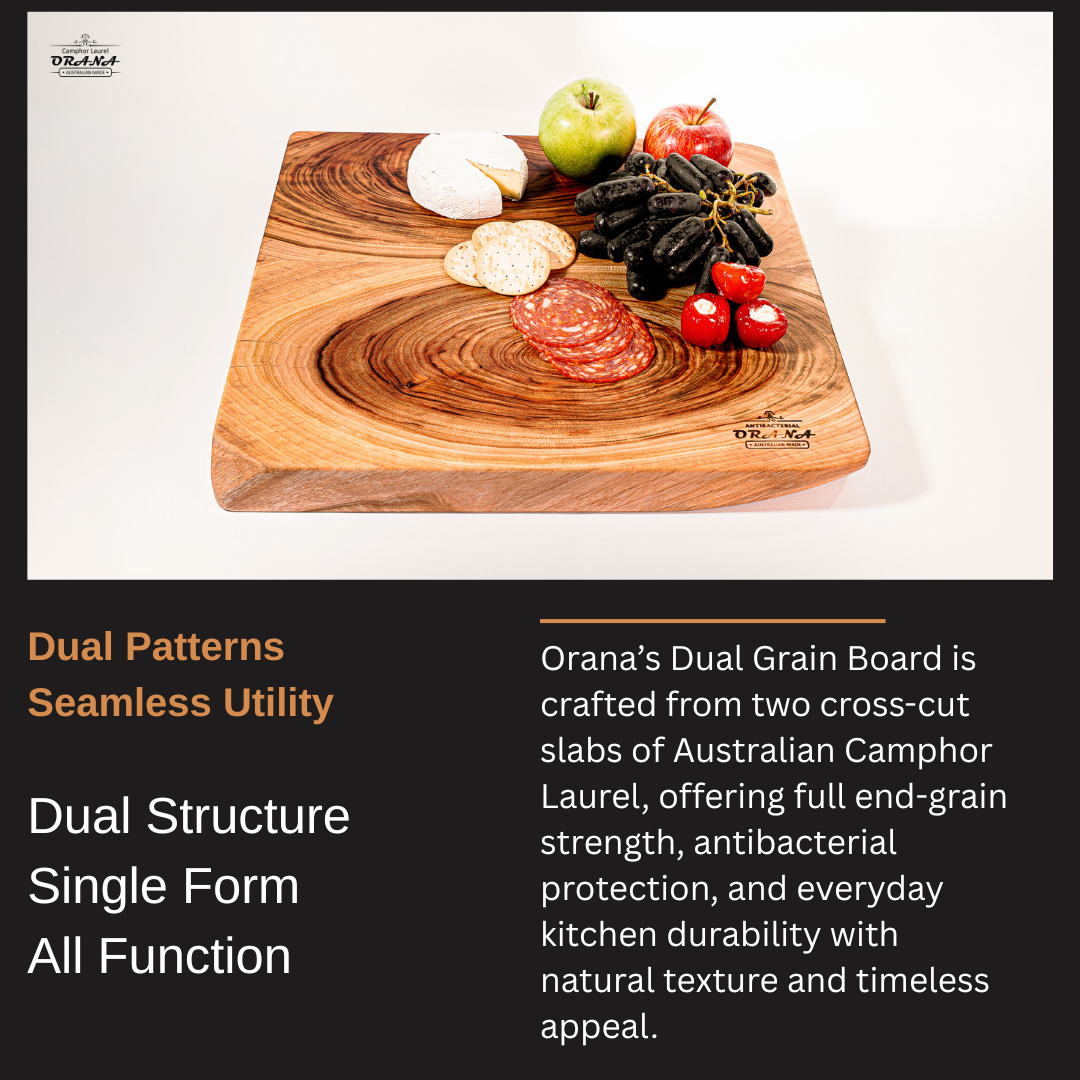 Orana Dual Grain 30x30cm Combining Two Cross-Cut Pieces