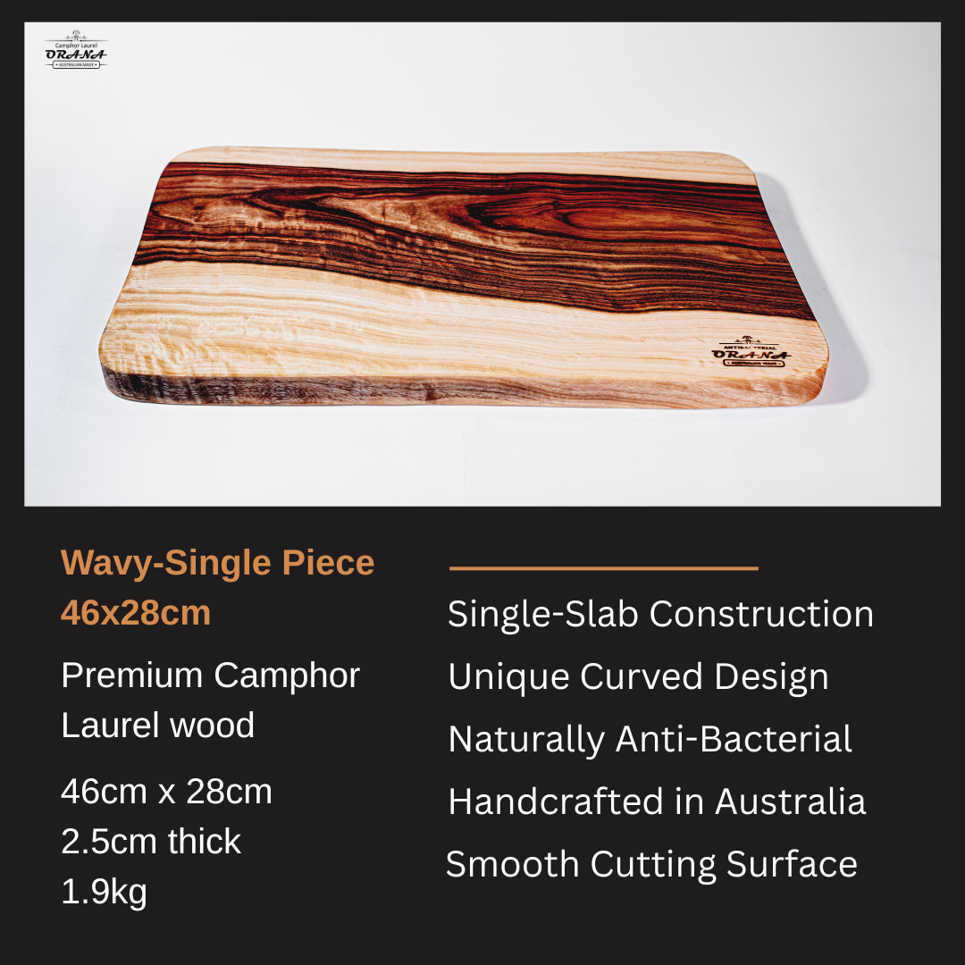 Orana Waveform Single Piece Cutting Board 46cm x 28cm