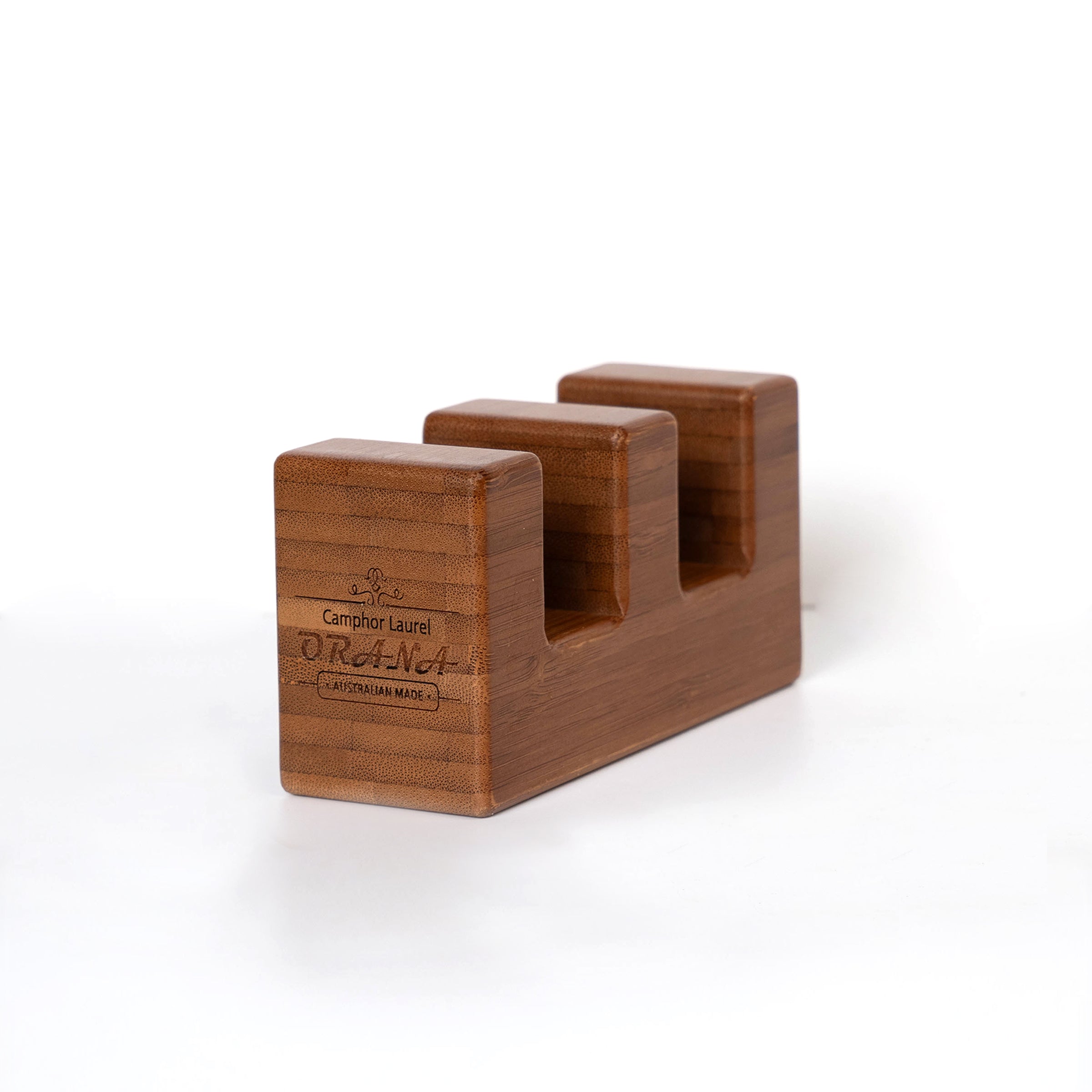 Orana Signature Wavy Australian Premium Camphor Laurel Single Piece Cutting Board Set – 2 Boards with Stands & Mineral Oil (40x23cm, 46x28cm)