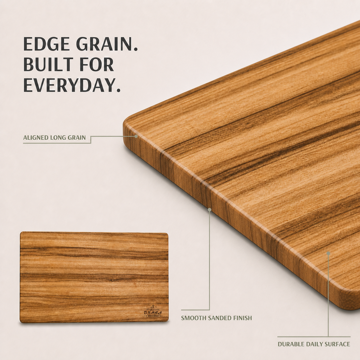 Orana Everyday Edge 55 – Camphor Laurel Cutting Board 55 × 33cm