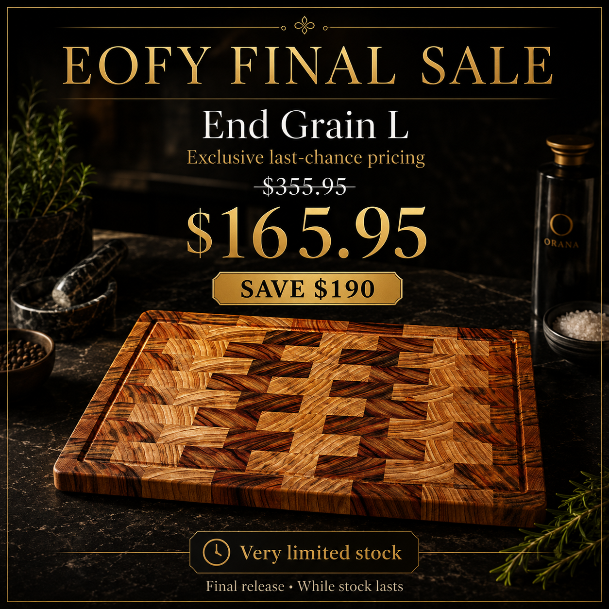[EOFY] Camphor Laurel Orana End Grain Board – 44 x 30cm