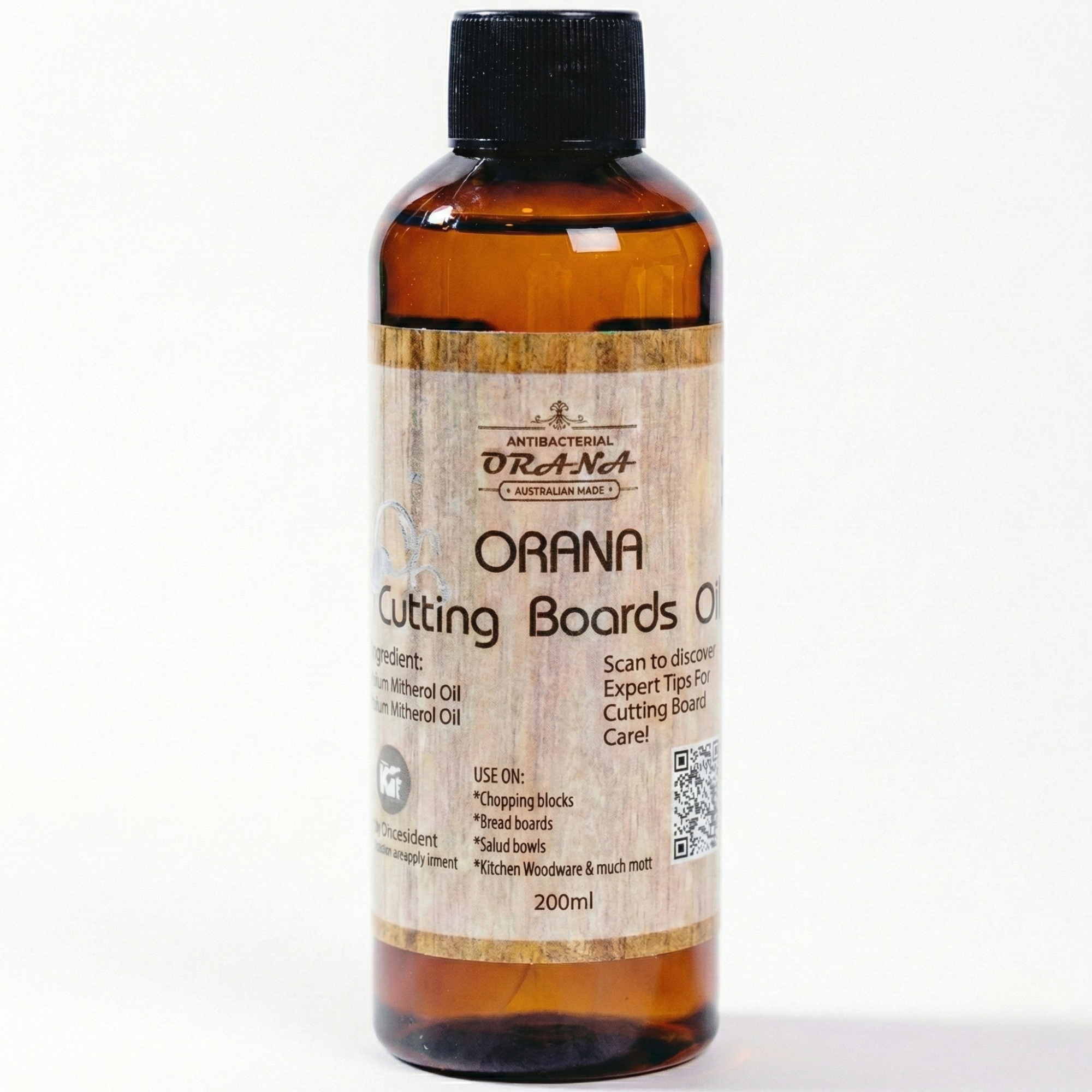 Orana Food-Grade Mineral Oil for Cutting Boards – NSF H1 Certified, Woodworker-Grade Care for End-Grain & Butcher Blocks